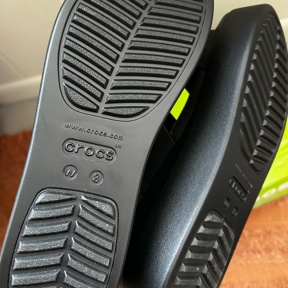 CROCS Black Platform Sandals - Picture 5 of 6